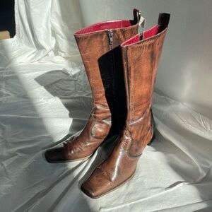 Vintage Yanko Brown Leather Boots